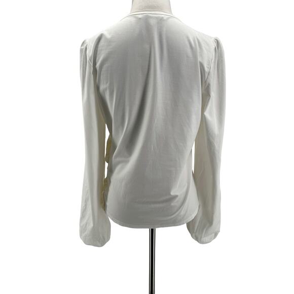 Dorothee Schumacher Powder White Playful Volume Long Sleeve Blouse Size 3/Medium - Picture 5 of 9